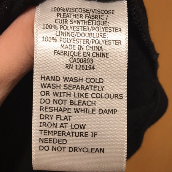 Black Pleather Tank Top XS - Picture 5 of 5